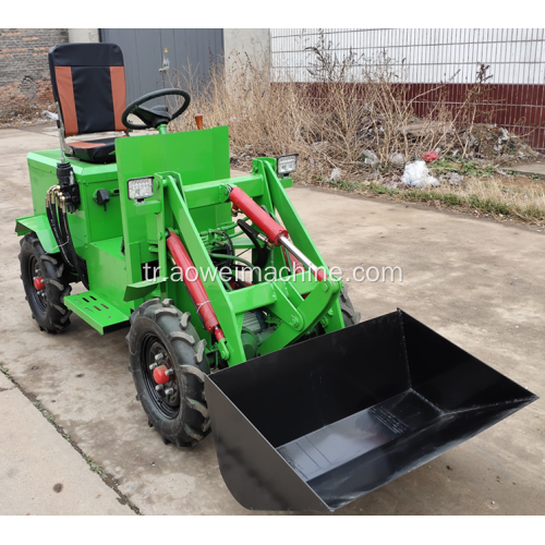 China 1000kg 1 Ton Mini Küçük Elektrikli Çiftlik Tekerlekli Yükleyici